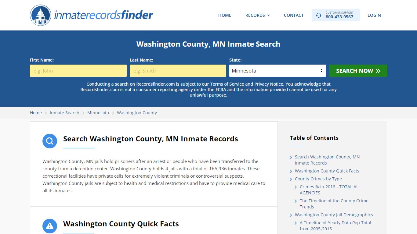 Washington County, MN Inmate Lookup & Jail Records Online